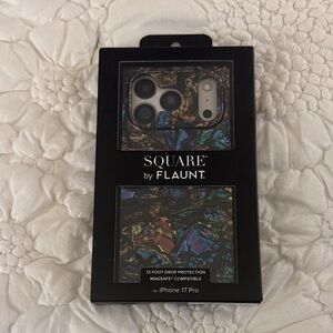 Flaunt Square iPhone 17 Pro Case - Black and Multicolor
